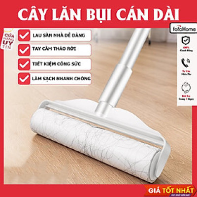 Combo Cây Lăn Bụi 24cm Cán Dài 1 Lõi Lăn Bụi Quần áo, Chăn Ga, Lông Chó Mèo