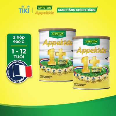 Combo 2 Sữa dinh dưỡng Appeton Appekidz 1+ dành cho trẻ 1-12 tuổi - Lon 900g