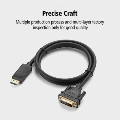 Ugreen UG10221DP103TK 2M màu Đen Cáp chuyển đổi DP sang DVI 24 + 1 Hỗ trợ độ phân giải 1920x1200 - HÀNG CHÍNH HÃNG