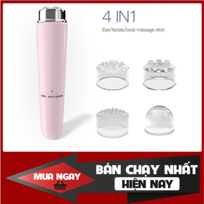 (Chọn Mẫu) Máy massage mặt cầm tay 4 đầu giúp giảm mệt mỏi, chốn bọng xóa thâm quầng mắt (có hàng sẵn)