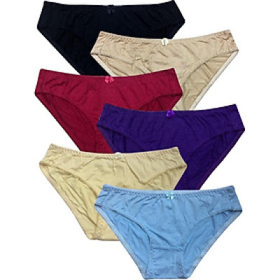 Combo 6 quần lót nữ cotton trơn MW QT12, Nhiều nàu