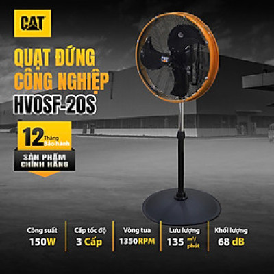 Quạt đứng công nghiệp Caterpillar HVOSF-20S 20inch Làm mát hiệu quả cho xưởng sản xuất, nhà kho - Hàng chính hãng