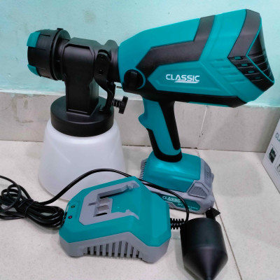 Máy phun sơn dùng pin Classic CLA16-20V (Pin 20V/2ah, bình chứa 1l, dây đồng 100%) - Hàng chính hãng