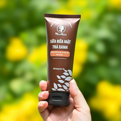 Bộ làm sạch và dưỡng trắng da mặt Wonmom (1 sữa rửa mặt hữu cơ+ 1 kem nghệ tươi)