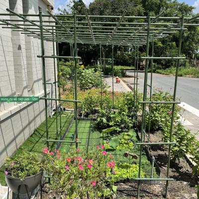 5 ống thép bọc nhựa phi 16 dài 3 met  dùng bền từ 5 năm ở nhiệt độ ngoài trời dụng cụ làm vườn nhật bản Daim 