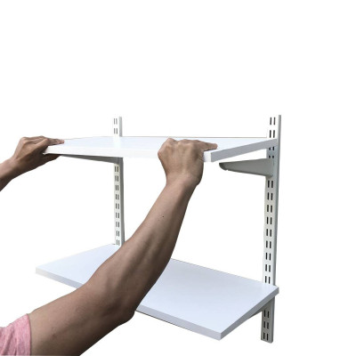 Kệ Ray Tường SMLIFE Railshelf 2 Tầng H60cm - Kệ Sách Treo Tường Tùy Biến Kích Thước & Vị Trí Hiện Đại Cho Căn Hộ Nhỏ