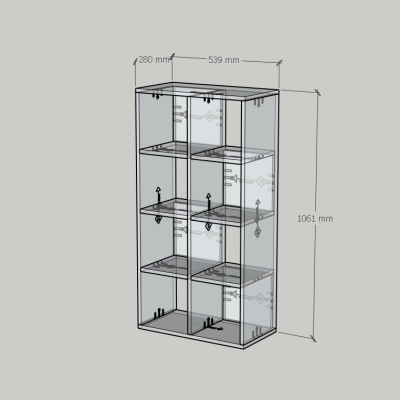 HAPPY FURNITURE , Kệ sách 8 ngăn - CHANN, KSA_105 , 54cm x 28cm x 106cm DxRxC