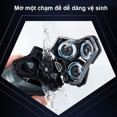 Máy cạo râu khô và ướt cao cấp thương hiệu Philips SkinIQ S5831/01 và S5832/01 45 lưỡi cắt SteelPrecision tự mài - Hàng Chính Hãng