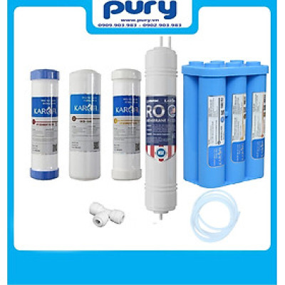 Combo 10 Lõi lọc Karofi - Đúc Nguyên Khối SMAX Hiệu Suất Cao HP 6.2 - Màng RO 100GDP USA - Alkaline - Hydrogen - Hàng Chính Hãng