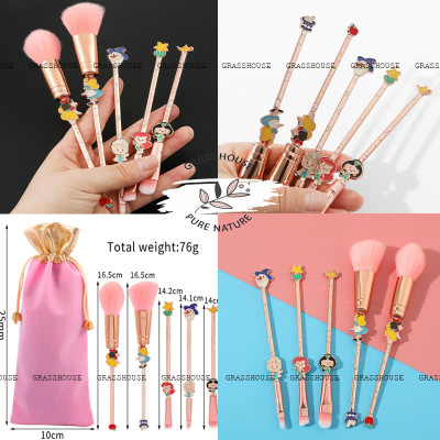 BỘ CỌ TRANG ĐIỂM 5 CÂY CÔNG CHÚA PRINCESS GOLD ROSE HÀNG THỦ CÔNG SƠN TỈNH ĐIỆN CAO CẤP