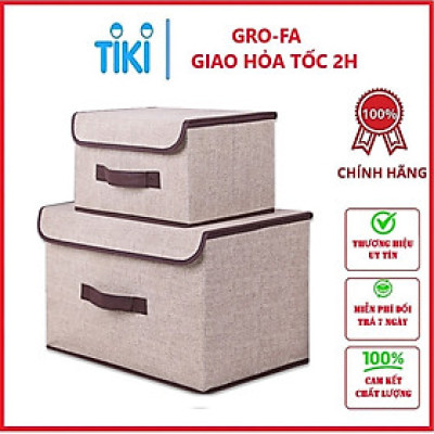 Combo 2 Hộp Vải Đừng Đồ Quần Áo , Vật Dụng Xếp Gọn - Hàng chính hãng (Giao màu ngẫu nhiên)