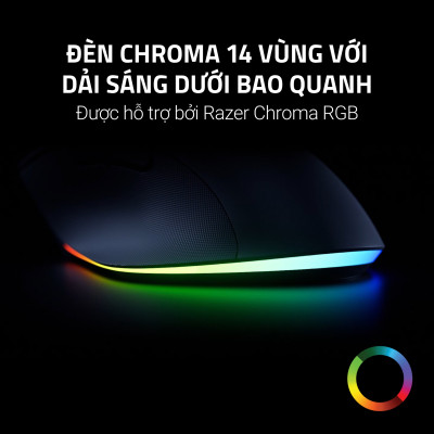 Chuột Pro Click V2 | Công Thái Học | Không Dây | 30K DPI | 550 IPS | 5 Chế Độ Kết Nối | Led RGB | Hàng Chính Hãng