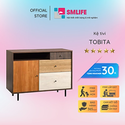 Kệ TV phòng ngủ kiểu dáng nhỏ gọn SMLIFE Tobita