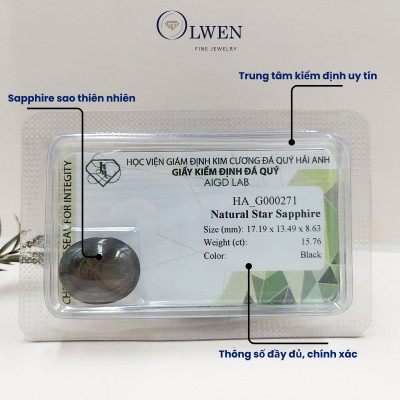 Viên đá Sapphire thiên nhiên HA-G000271