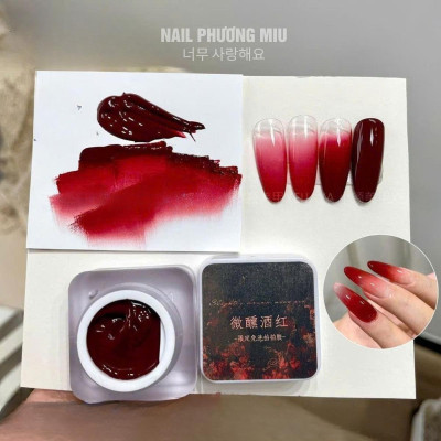 Gel Dặm Lẻ Màu Đen Trắng, Đỏ Hồng Ombre Móng XEIJAYI Đặc Mịn Có Thể Vẽ, Không Cần Pha Bột