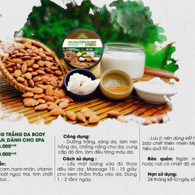 Kem dưỡng da body hạnh nhân dành cho Spa 250 Gram