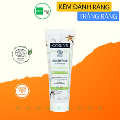 Kem đánh răng hữu cơ làm trắng răng hương hoa 100gr - Coslys