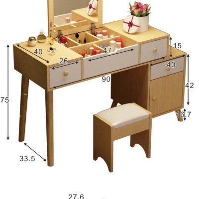 Bàn trang điểm đẹp hiện đại, bàn phấn gỗ công nghiệp cao cấp Ohaha - TĐ014