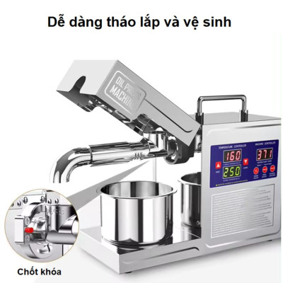Máy ép dầu thực vật chuyên nghiệp thương hiệu Anh Quốc Aosida B03S - Năng suất 4-6kg/giờ - Hàng chính hãng
