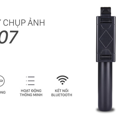 Gậy chụp ảnh tự sướng Mawa K07 - Tích hợp 3 chân tripod và remote bluetooth chụp từ xa - Hàng chính hãng