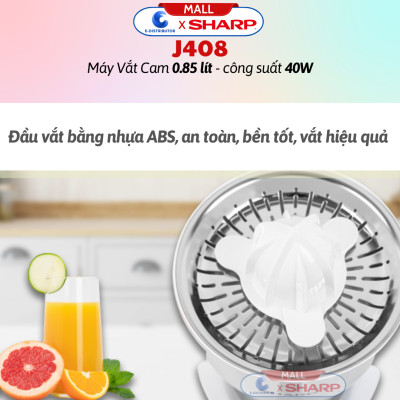 Máy vắt cam Sharp EJ-J408-WH - Hàng chính hãng