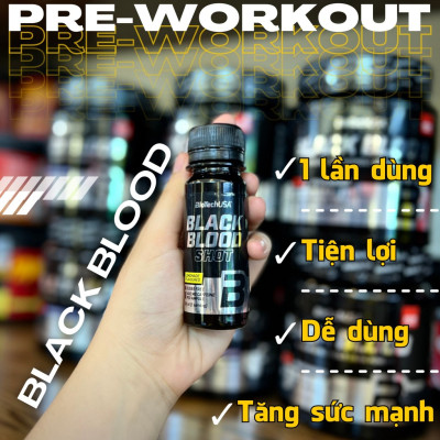 Bổ Sung Năng Lượng Pre-Workout BiotechUSA Black Blood - Dạng Chai Shot Tiện Lợi