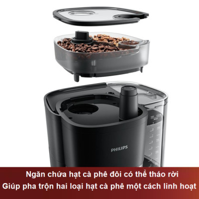 Máy pha cà phê Drip xay và pha tự động thương hiệu Hà Lan Philips HD7900/50 - Hàng nhập khẩu (Bảo Hành 12 Tháng)