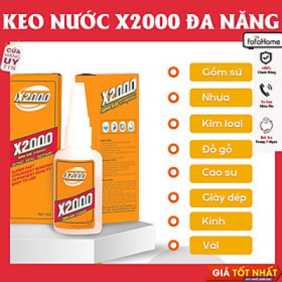 Keo Nước Hồ Dán Đa Năng X2000 Siêu Dính Keo Dán Đa Năng Dán Gỗ, Dán Giày Dép, Dán Thủy Tính, Dán Nhựa, Dán Gốm Sứ