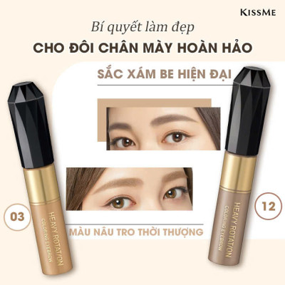 Mascara Chải Đổi Màu Lông Mày Chống Trôi Siêu Bền Ex Kissme Heavy Rotation Coloring Eyebrow (6 màu)