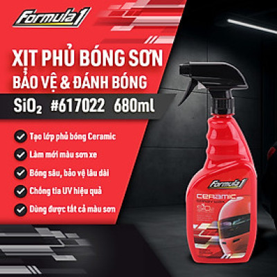 Xịt Phủ Bóng Ceramic SiO2 FORMULA 1 617022 680ml Bóng Gương Chống Tia UV Bảo Vệ Sơn Xe - Nhập Khẩu Chính Hãng
