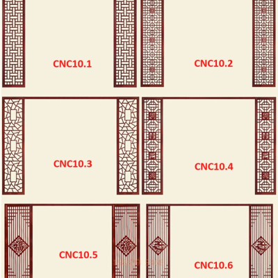 Nền tường phong cách Trung Hoa, bình phong gỗ cắt CNC010 - Nội thất lắp ráp Viendong Adv