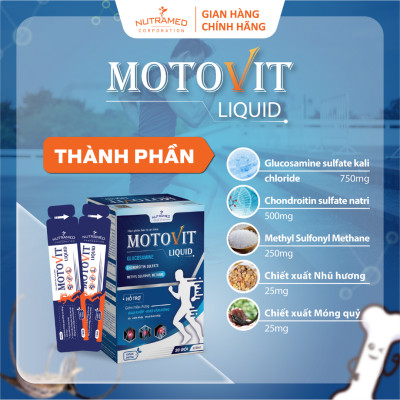 Gói uống Motovit Liquid hỗ trợ các vấn đề về đau khớp, viêm khớp, thoái hóa khớp (20 gói) - Nutramed