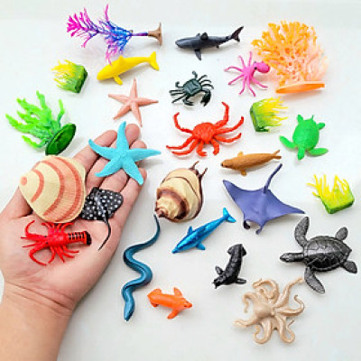 Bộ đồ chơi Sinh Vật Biển 26 chi tiết cho bé 3 tuổi làm giáo cụ học tập