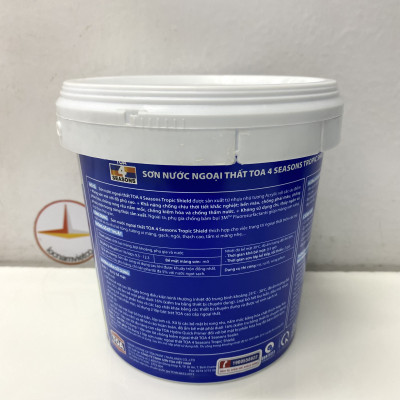 Sơn phào chỉ trong và ngoài nhà Toa 4 Seasons Tropic Shield màu C- 7358 _1L