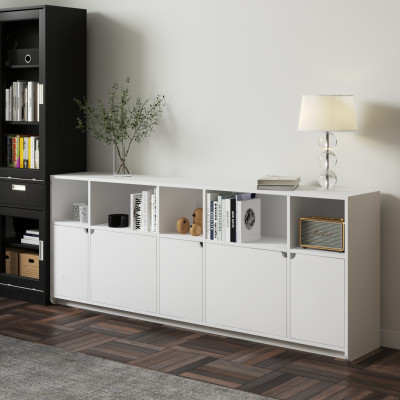 [Happy Home Furniture] CIRCLE, Tủ lưu trữ 5 cửa mở, 200cm x 34cm x 78cm ( DxRxC), TCM_071