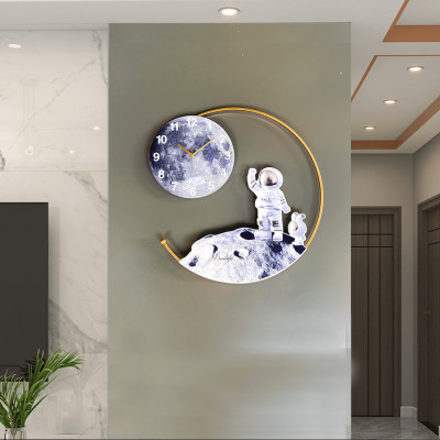 Đồng hồ treo tường trang trí nghệ thuật EA01 kim trôi không gây tiếng động decor cho phòng khách