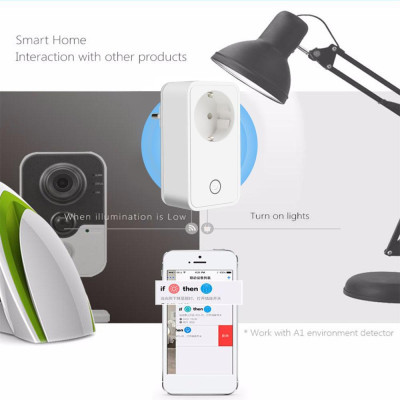 Ổ cắm thông minh WiFi FEBITE FBE1 10A Hỗ trợ cắm điện thoại thông minh Công tắc hẹn giờ & điều khiển từ xa Hoạt động với Amazon Alexa