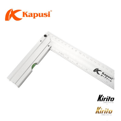 Thước ke góc vuông nhôm Kapusi Nhật Bản 30cm thiết kế livo, nhôm trắng chống gỉ k2648