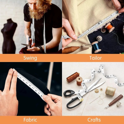 Thước Dây Với Nút Bấm Tự Rút Sau Khi Kéo, Đo Vòng Bụng, Vòng Eo 3 Vòng Kiểm Tra Sức Khỏe 1.5m - Đo Quần Áo, Màu Đen. Takyhome 5940