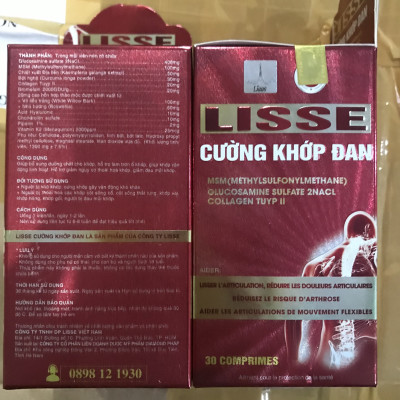 ￼Lisse cường khớp đan -(Hộp 30 viên)-  Hỗ trợ giảm nguy cơ thoái hoá khớp, giảm đau mỏi khớp