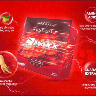 DMAXX thức uống bổ sung vitamin năng lượng không đường DAMODE 37 gói màu đỏ mỗi gói 2,2gr