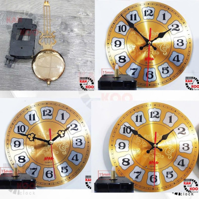 [COMBO-05] MÁY ĐỒNG HỒ KIM TRÔI + MẶT NHÔM + KIM + MÁY LẮC + CÂY LẮC ĐỒNG HỒ TREO TƯỜNG