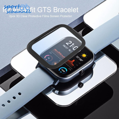 Mếng dán Full viền 3D chống xước bảo vệ màn hình đồng hồ thông minh Amazfit GTS - Hàng chính hãng