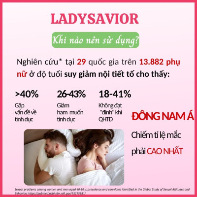 [Nhập khẩu châu Âu] Viên uống tăng cường nội tiết tố nữ LadySavior giảm bốc hỏa, nám sạm da, khô da, tăng cường sinh lý.