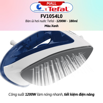 Bàn ủi hơi nước Tefal FV1054L0 1200W - Bàn ủi hơi nước Tefal Easy Steam FV1955E0 1400W  - Hàng Chính Hãng