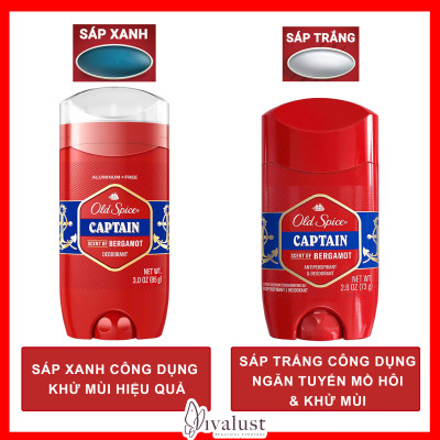 Sáp Khử Mùi & Giảm Tiết Mồ Hôi OLD SPICE Fiji Timber Wolfhorn Swagger Nightpanther Captain Fresh Pure Sport 73g 85g