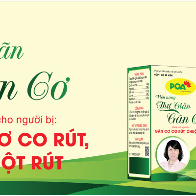 Viên nang PQA Thư Giãn Gân Cơ là dược phẩm thảo dược hỗ trợ kho phong hàn, thư giãn gân cốt, giúp giảm các triệu chứng đau mỏi gân cơ, chuột rút cho người bị đau nhức xương khớp, gân cơ co rút, chuột rút do phong hàn
