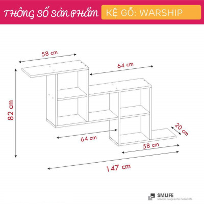 Kệ trang trí mini tiện dụng SMLIFE Warship