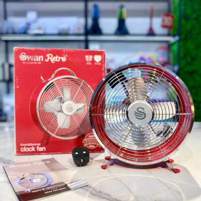 Quạt để bàn Swan Retro SFA12630RN 25W màu đỏ Hàng chính hãng