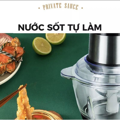 Günter & Hauer Máy Xây Thịt Đa Năng 500W 2.0L + Lưỡi Dao Inox Không Rỉ MC300 - Hàng chính hãng